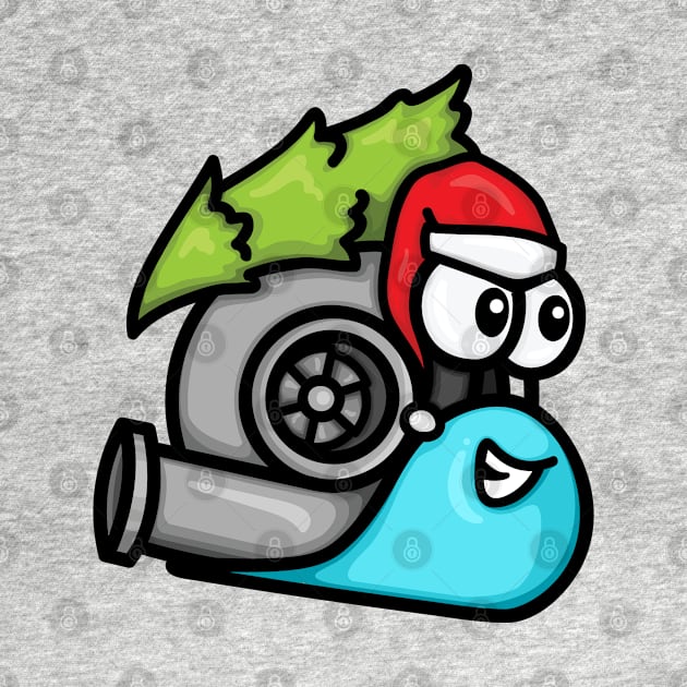 Turbo Snail - Christmas Tree Hauler (blue) by hoddynoddy